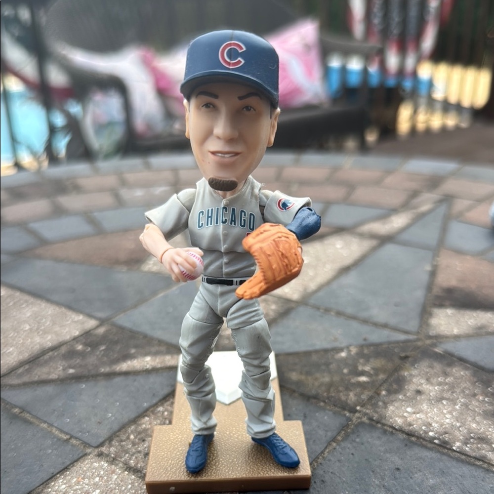 Chicago Baseball Player Bobblehead - Blue and Brown